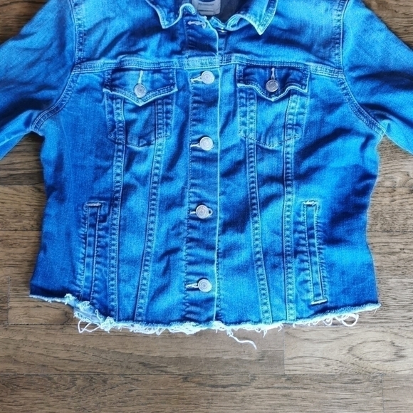 Upcycled Reworked Painted Denim Jacket Stretch Medium - Picture 5 of 8